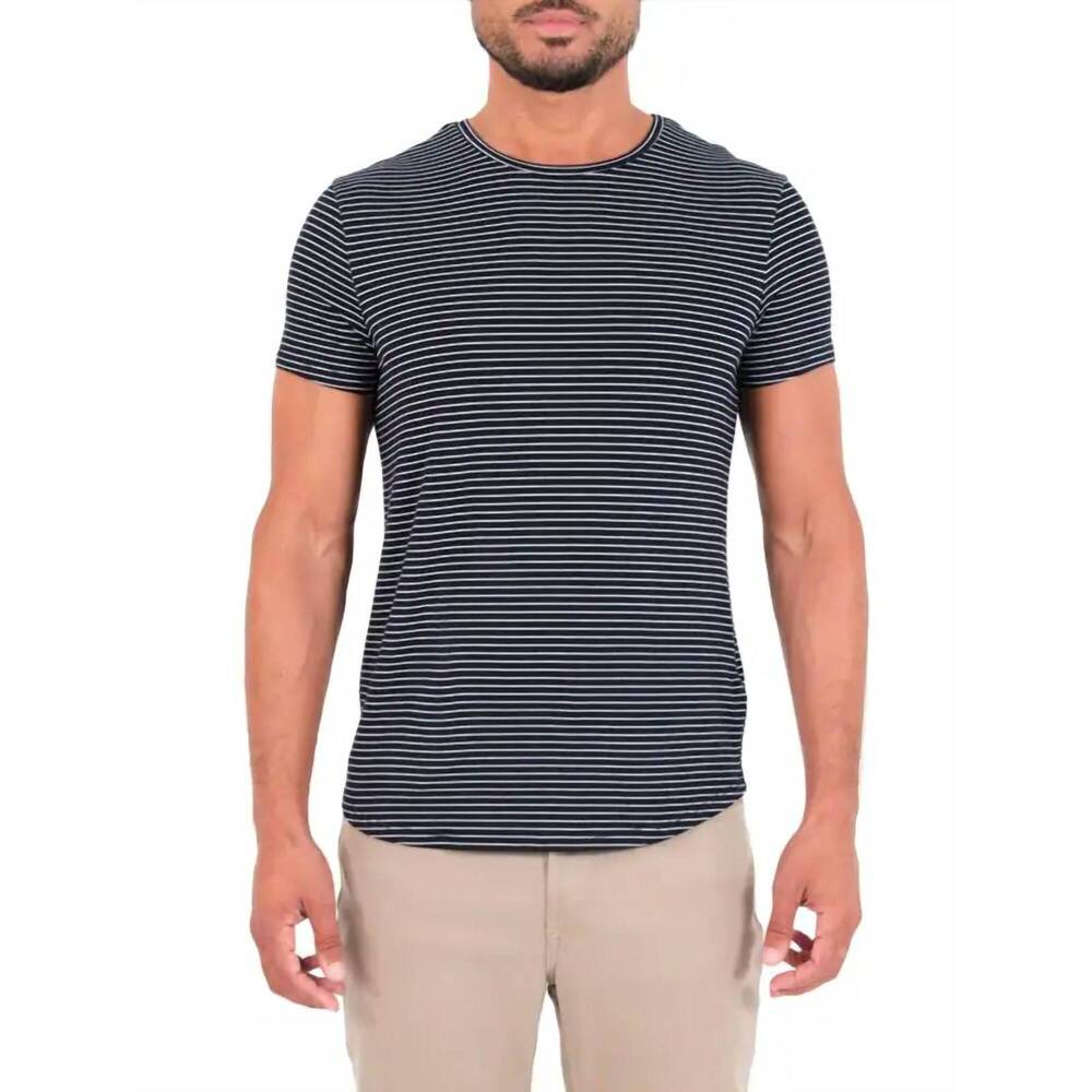 NEW MONFRERE dann shirt in navy stripe